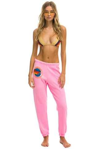 AVIATOR NATION NASHVILLE SWEATPANTS - NEON PINK Women's Sweatpants Aviator Nation