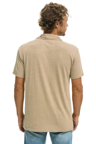 AVIATOR NATION POLO - SAND Tees Aviator Nation