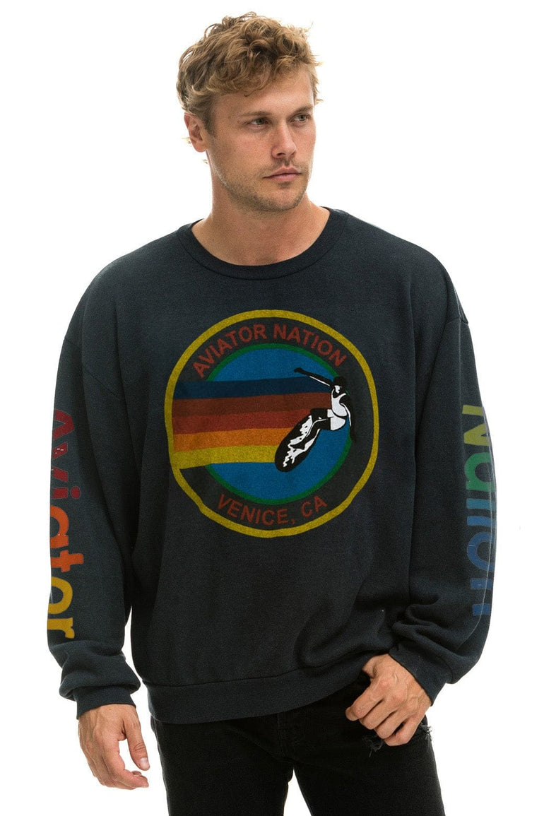 AVIATOR NATION RELAXED CREW SWEATSHIRT - CHARCOAL Sweatshirt Aviator Nation