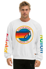 AVIATOR NATION RELAXED CREW SWEATSHIRT - WHITE Sweatshirt Aviator Nation