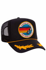 AVIATOR NATION SAN FRANCISCO TRUCKER HAT HATS Aviator Nation OS BLACK LEAF