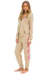 BOLT 2 HOODIE - SAND // NEON PINK Hoodie Aviator Nation