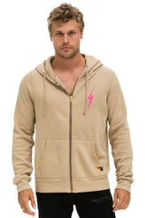 BOLT 2 HOODIE - SAND // NEON PINK Hoodie Aviator Nation