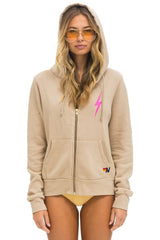 BOLT 2 HOODIE - SAND // NEON PINK Hoodie Aviator Nation