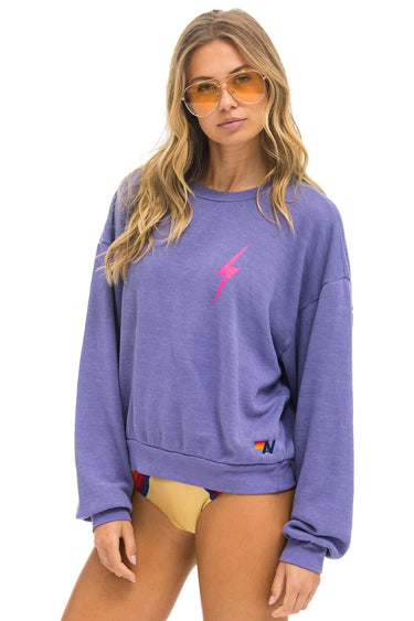 BOLT 2 RELAXED CREW SWEATSHIRT - LAVENDER // NEON PINK Sweatshirt Aviator Nation