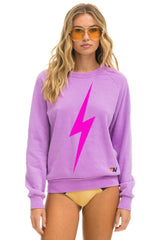 BOLT CREW SWEATSHIRT - NEON PURPLE // NEON PINK Sweatshirt Aviator Nation