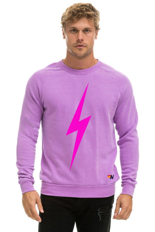 BOLT CREW SWEATSHIRT - NEON PURPLE // NEON PINK Sweatshirt Aviator Nation