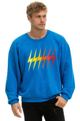 BOLT GRADIENT RELAXED CREW SWEATSHIRT - OCEAN // RAINBOW Sweatshirt Aviator Nation