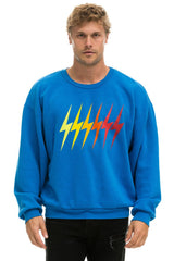 BOLT GRADIENT RELAXED CREW SWEATSHIRT - OCEAN // RAINBOW Sweatshirt Aviator Nation