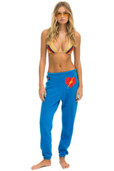 BOLT HEART SWEATPANTS - OCEAN Women's Sweatpants Aviator Nation