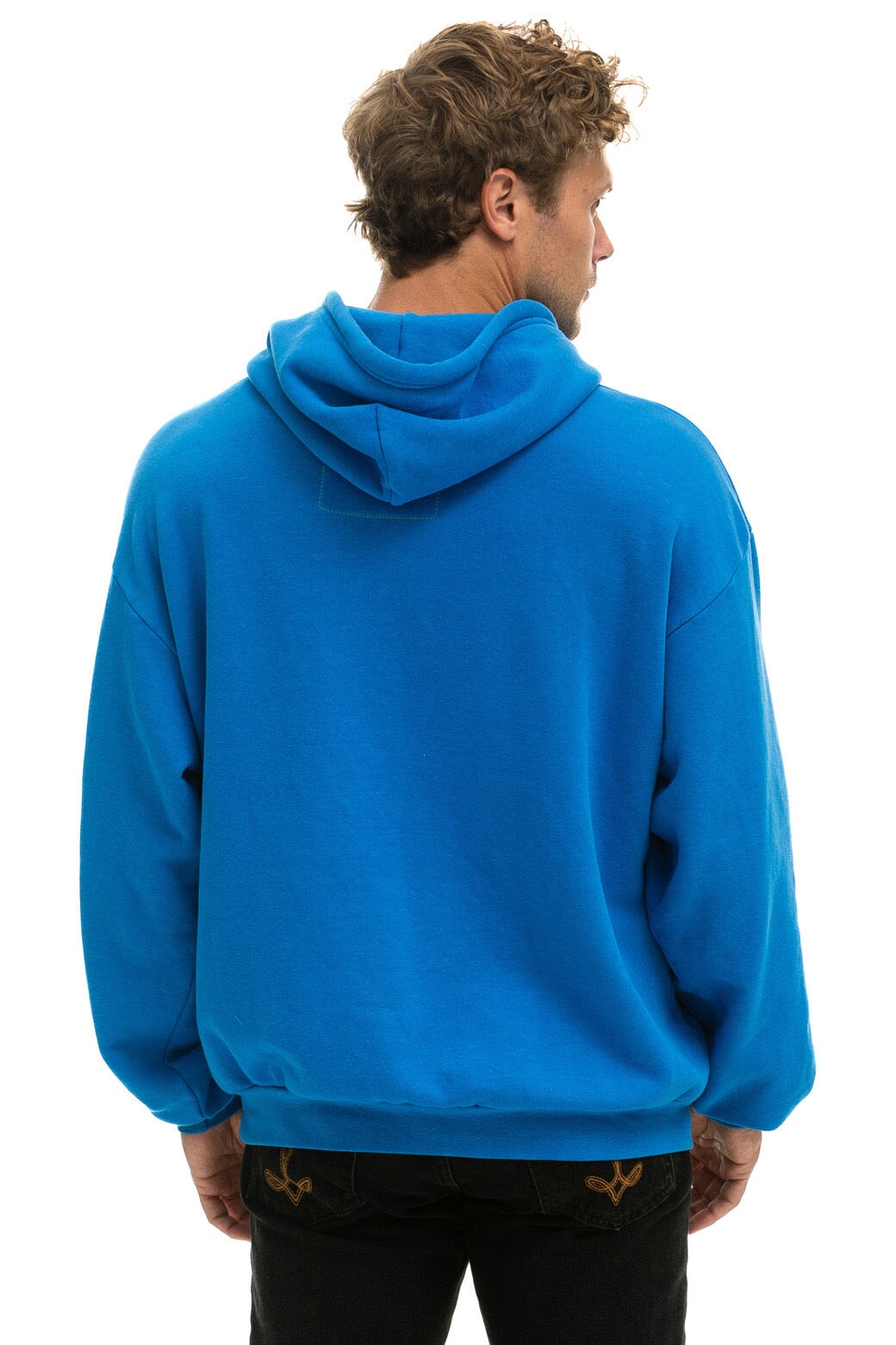 BOLT STITCH PULLOVER HOODIE RELAXED - OCEAN // NEON PINK Hoodie Aviator Nation 