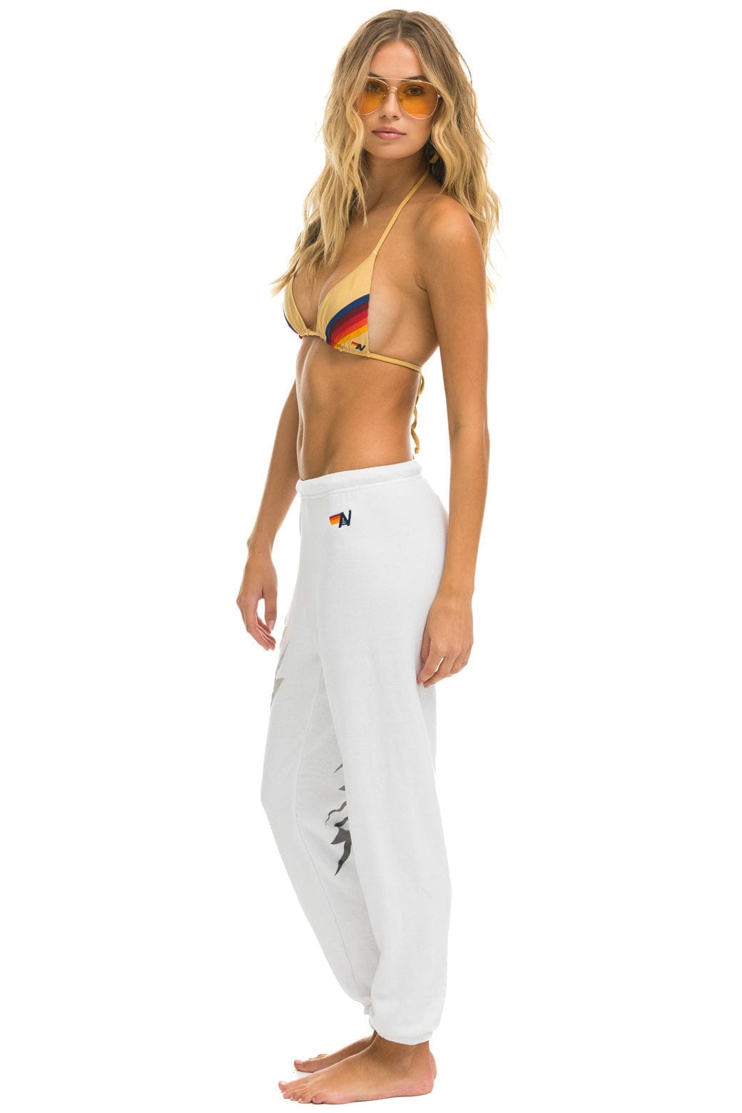 BOLT SWEATPANT GRADIENT - WHITE // GREY Women's Sweatpants Aviator Nation