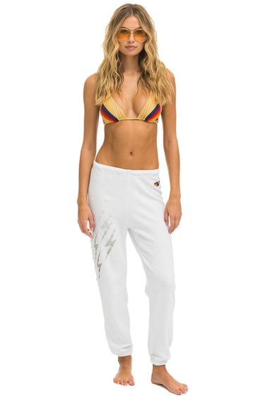 BOLT SWEATPANT GRADIENT - WHITE // GREY Women's Sweatpants Aviator Nation