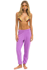 BOLT SWEATPANTS - NEON PURPLE // NEON PINK Women's Sweatpants Aviator Nation