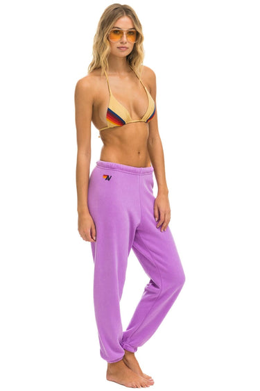 BOLT SWEATPANTS - NEON PURPLE // NEON PINK Women's Sweatpants Aviator Nation