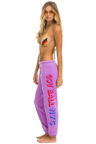 GOV BALL 2024 UNISEX SWEATPANTS - NEON PURPLE Aviator Nation