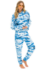 HAND DYED SWEATPANTS - TIE DYE BLUE Women's Sweatpants Aviator Nation