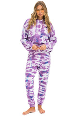 HAND DYED SWEATPANTS - TIE DYE MAGENTA Women's Sweatpants Aviator Nation
