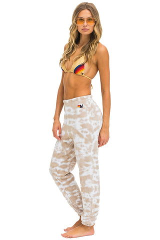 HAND DYED SWEATPANTS - TIE DYE SAND Women's Sweatpants Aviator Nation
