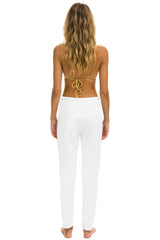 HEART STITCH WOMENS JOGGER SWEATPANT - WHITE Women's Sweatpants Aviator Nation