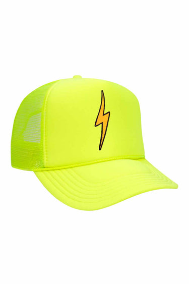 KID'S BOLT VINTAGE TRUCKER HAT Kid's Hat Aviator Nation OS NEON YELLOW