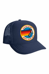 KID'S SIGNATURE NORTH SHORE - VINTAGE TRUCKER HAT Kid's Hat Aviator Nation OS NAVY