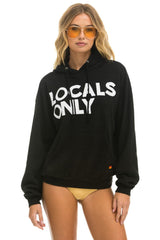 LOCALS ONLY RELAXED PULLOVER HOODIE - BLACK Hoodie Aviator Nation