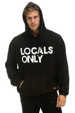 LOCALS ONLY RELAXED PULLOVER HOODIE - BLACK Hoodie Aviator Nation
