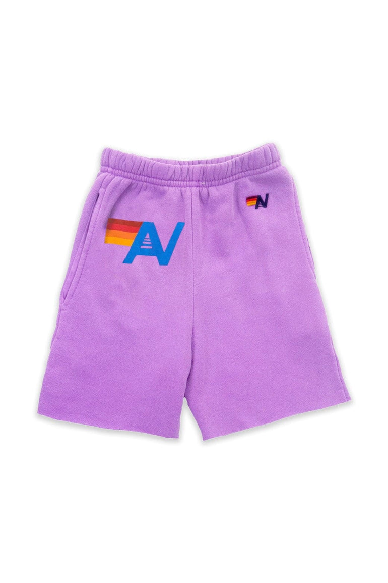 LOGO KIDS SWEATSHORTS - NEON PURPLE Kid's Shorts Aviator Nation