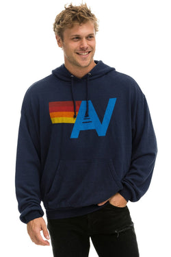 LOGO PULLOVER RELAXED HOODIE - NAVY Hoodie Aviator Nation