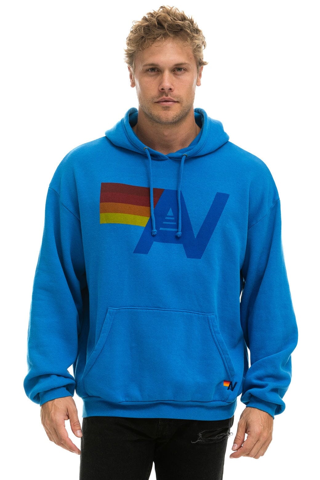 LOGO PULLOVER RELAXED HOODIE - OCEAN Hoodie Aviator Nation