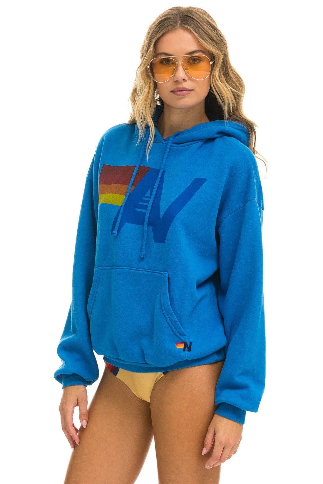 LOGO PULLOVER RELAXED HOODIE - OCEAN Hoodie Aviator Nation