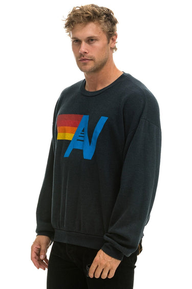 LOGO RELAXED CREW SWEATSHIRT - CHARCOAL Sweatshirt Aviator Nation