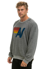 LOGO RELAXED CREW SWEATSHIRT - HEATHER Sweatshirt Aviator Nation