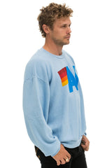 LOGO RELAXED CREW SWEATSHIRT - ICE SALE Aviator Nation