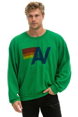 LOGO RELAXED CREW SWEATSHIRT - KELLY GREEN Sweatshirt Aviator Nation