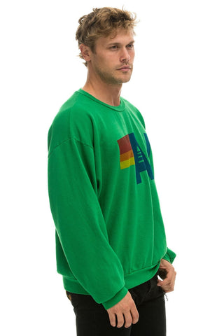 LOGO RELAXED CREW SWEATSHIRT - KELLY GREEN Sweatshirt Aviator Nation