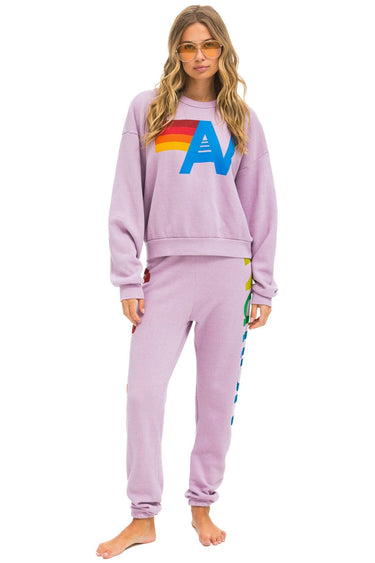 LOGO RELAXED CREW SWEATSHIRT - MAUVE Sweatshirt Aviator Nation