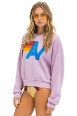 LOGO RELAXED CREW SWEATSHIRT - MAUVE Sweatshirt Aviator Nation