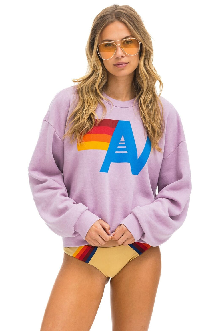 LOGO RELAXED CREW SWEATSHIRT - MAUVE Sweatshirt Aviator Nation
