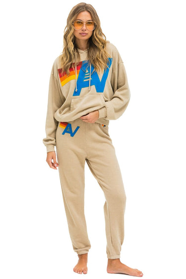 LOGO STITCH PULLOVER RELAXED HOODIE - SAND Hoodie Aviator Nation