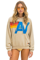 LOGO STITCH PULLOVER RELAXED HOODIE - SAND Hoodie Aviator Nation
