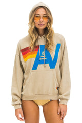 LOGO STITCH PULLOVER RELAXED HOODIE - SAND Hoodie Aviator Nation