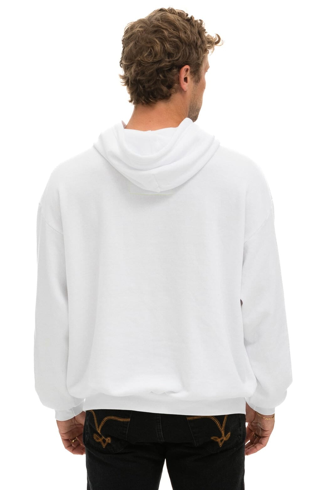 LOGO STITCH PULLOVER RELAXED HOODIE - WHITE Hoodie Aviator Nation