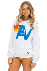 LOGO STITCH PULLOVER RELAXED HOODIE - WHITE Hoodie Aviator Nation