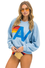 LOGO STITCH RELAXED CREW SWEATSHIRT - ICE Sweatshirt Aviator Nation