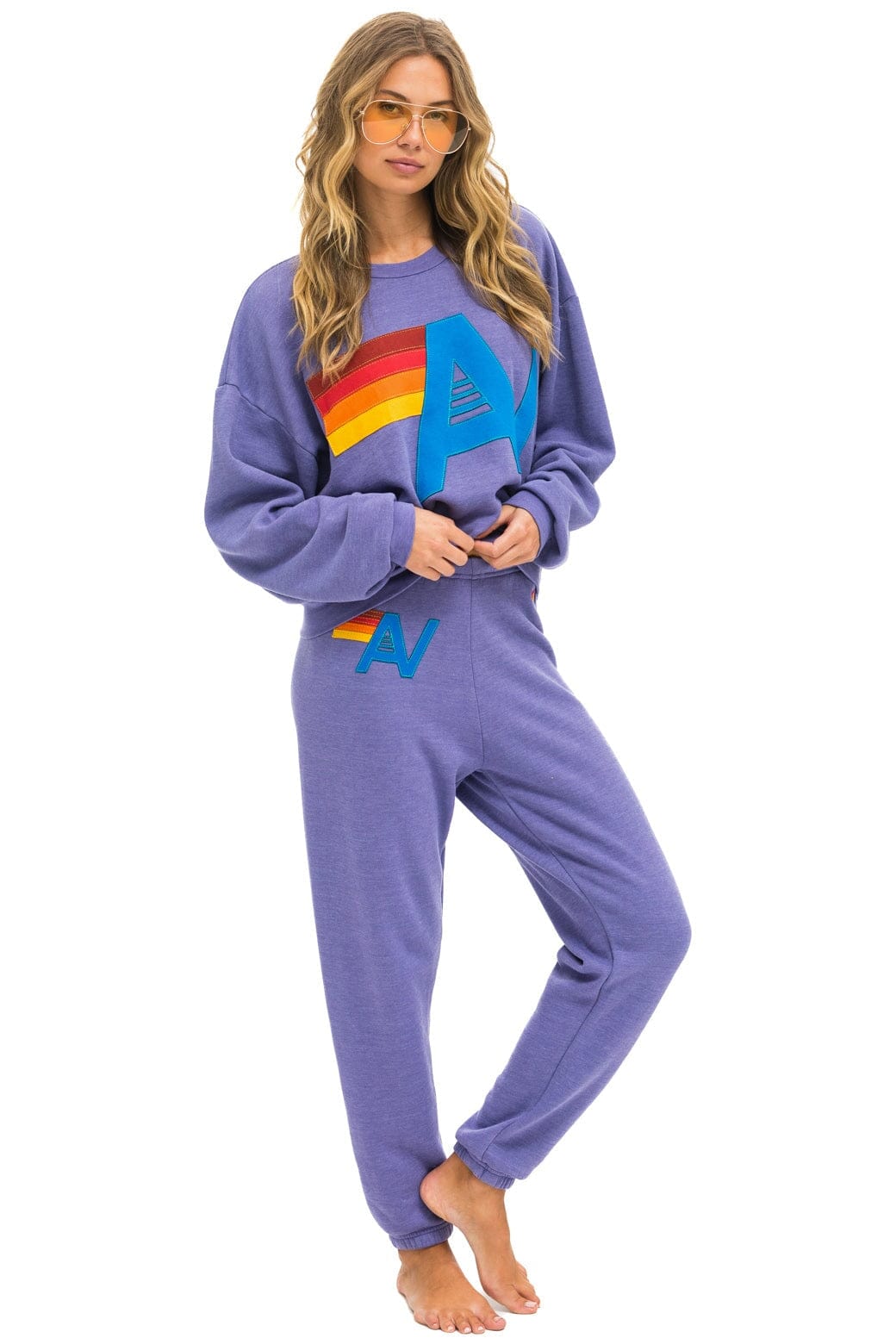 LOGO STITCH RELAXED CREW SWEATSHIRT - LAVENDER Sweatshirt Aviator Nation
