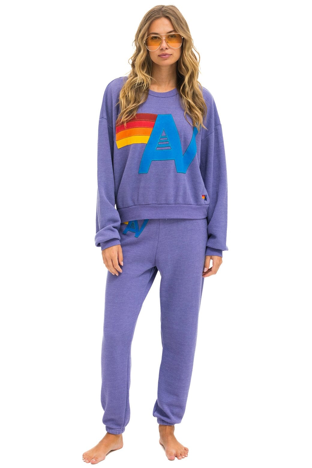 LOGO STITCH RELAXED CREW SWEATSHIRT - LAVENDER Sweatshirt Aviator Nation