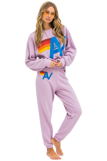 LOGO STITCH RELAXED CREW SWEATSHIRT - MAUVE Sweatshirt Aviator Nation