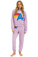LOGO STITCH RELAXED CREW SWEATSHIRT - MAUVE Sweatshirt Aviator Nation